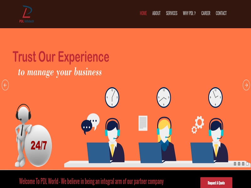 Client website PDL Infotech